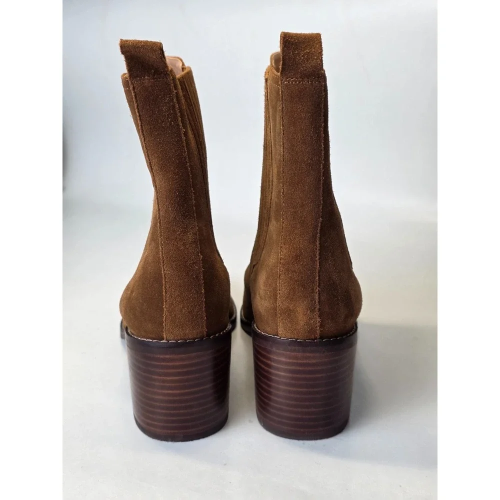 Nordstrom Nohazina-Lea Women's Boots Size 12 M Brown Suede‎ Leather Ankle Shoes